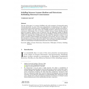 Schelling between German Idealism and Historicism: Rethinking Historical Consciousness
